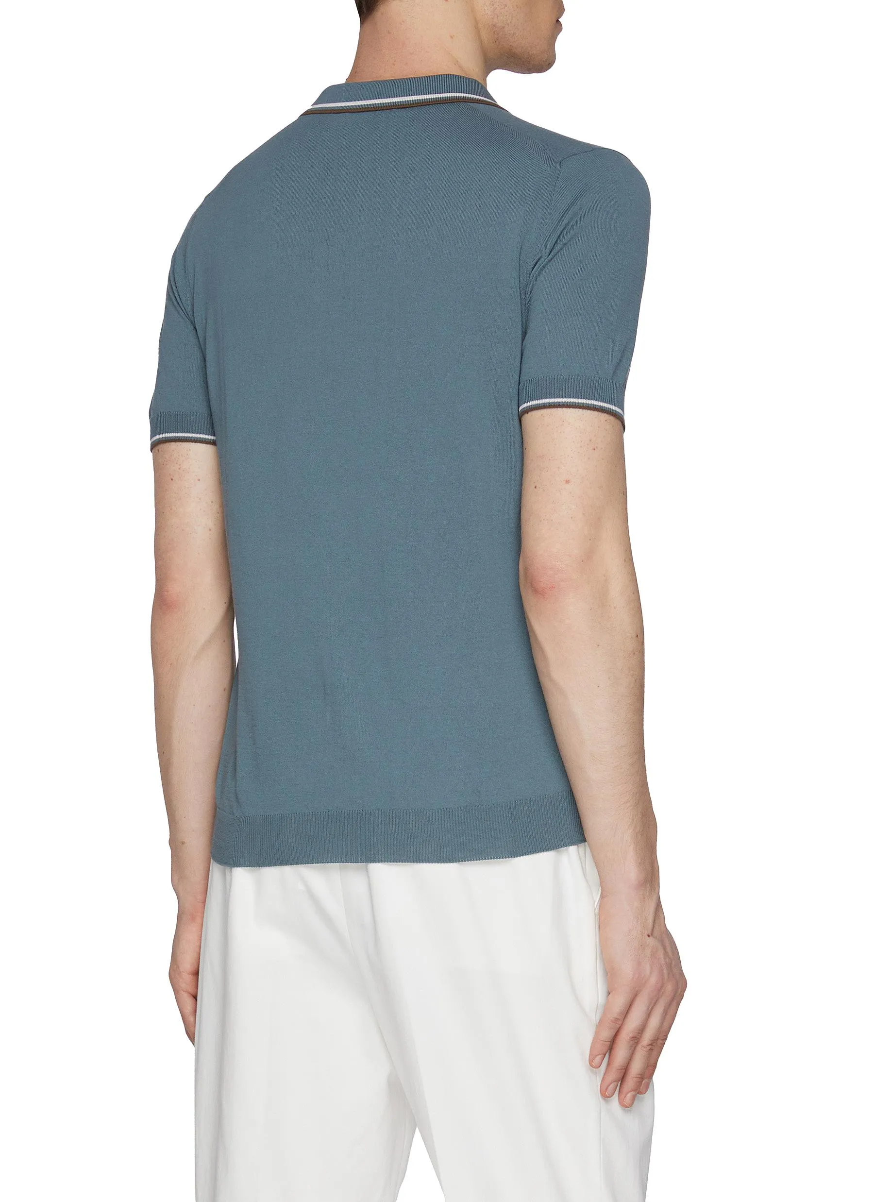 -----------EQUIL  ---- ------------ ----Buttonless Cotton Tennis Polo Shirt --