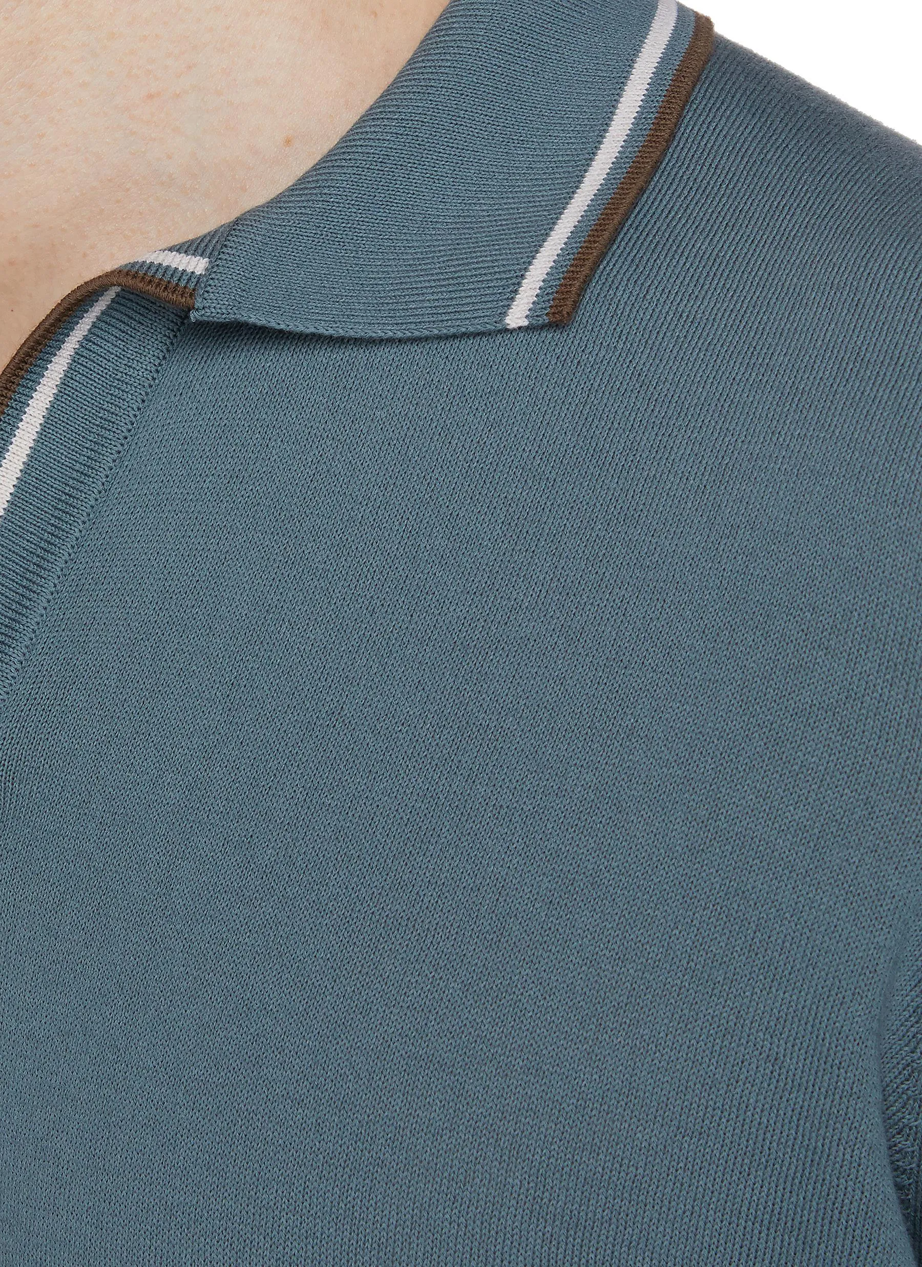 -----------EQUIL  ---- ------------ ----Buttonless Cotton Tennis Polo Shirt --