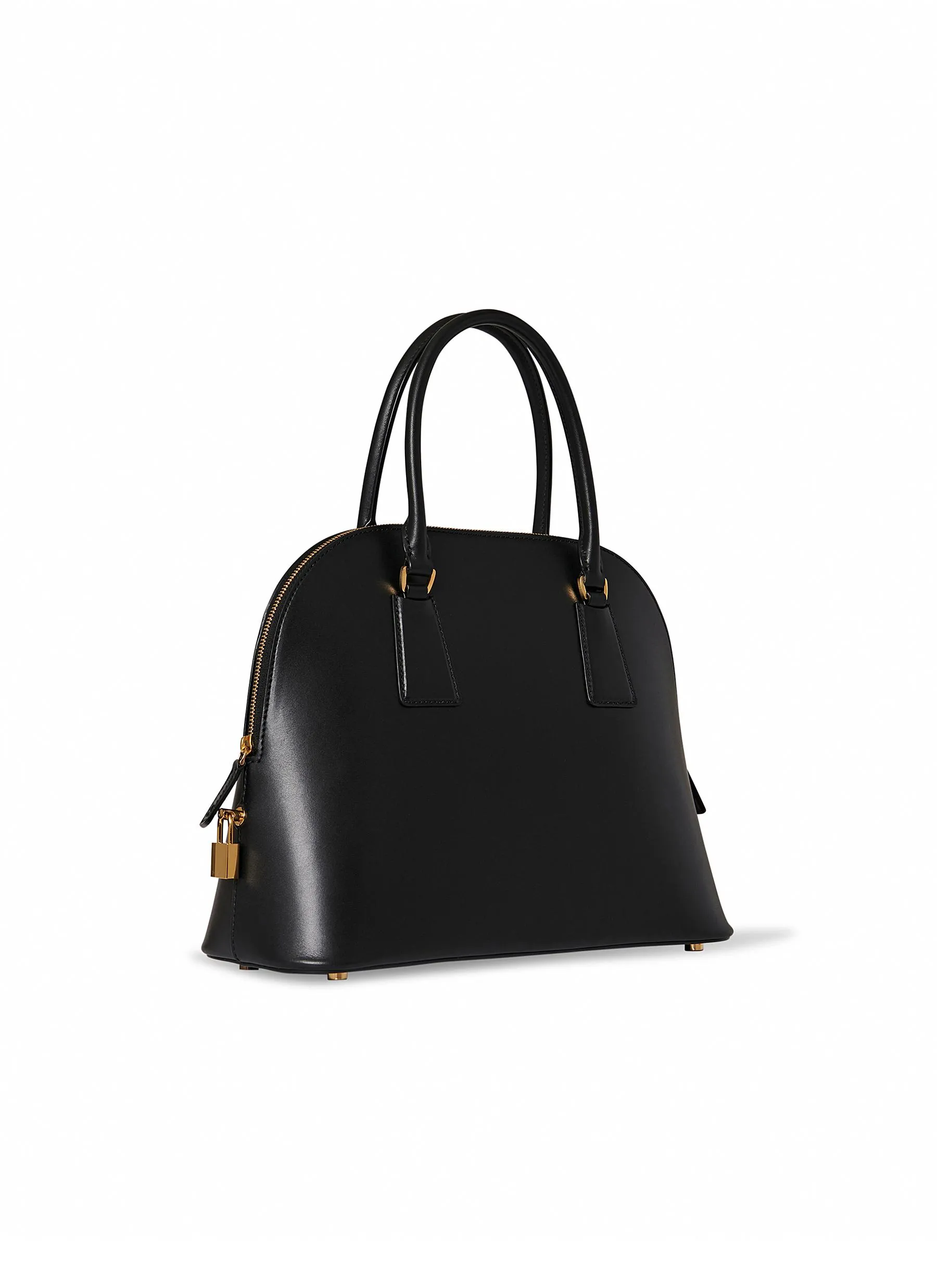 -----------THE ROW  ---- ------------BLACK ----Nina Top Handle Leather Bag --