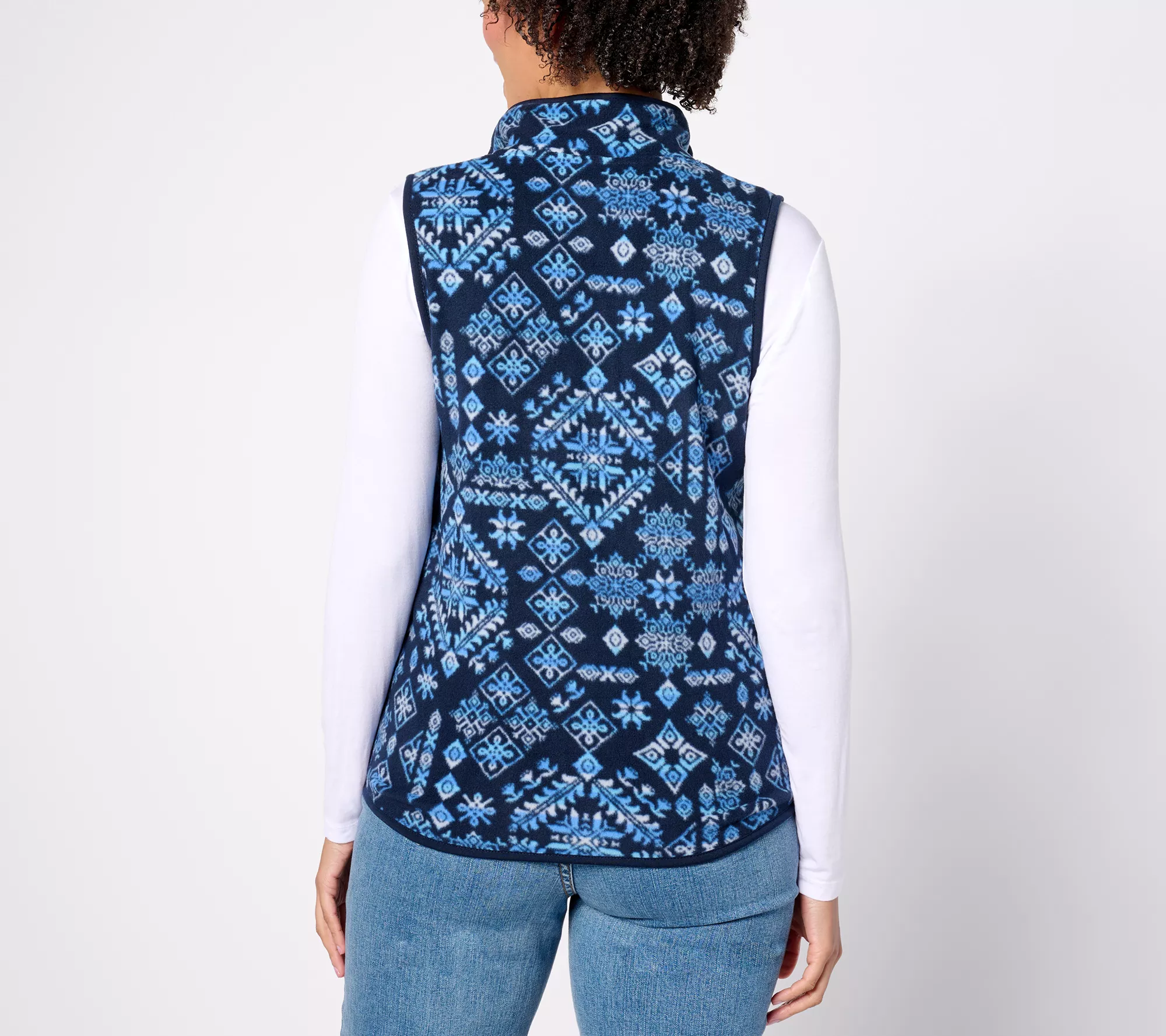 "As Is" Cuddl Duds Fleece with Stretch Zippered Vest with Pockets