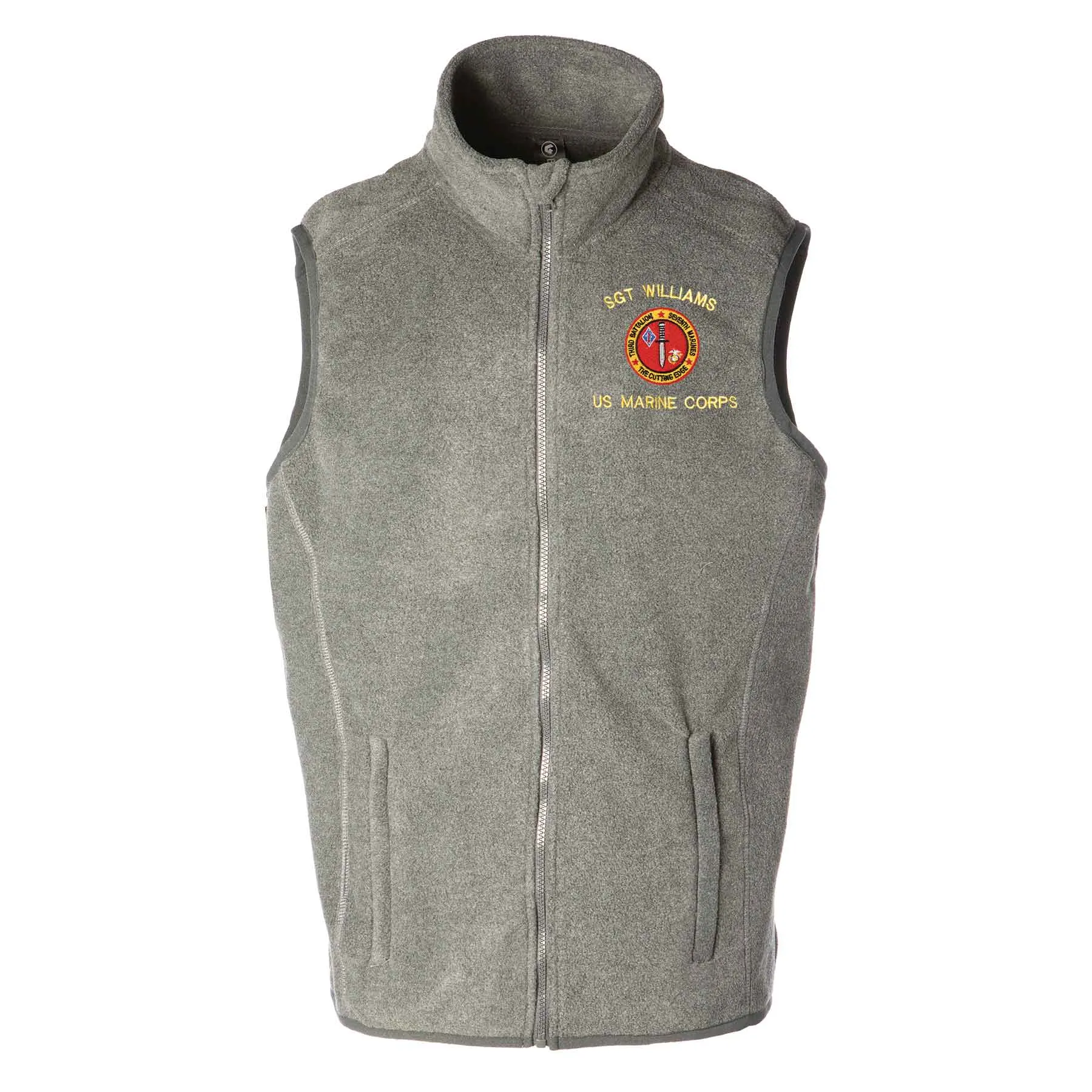 3rd Battalion 7th Marines Embroidered Fleece Vest