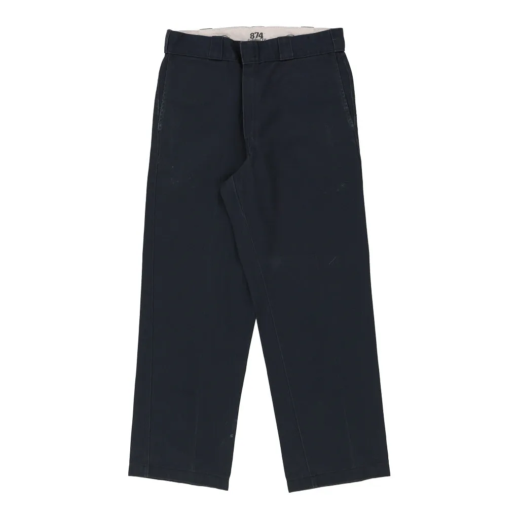 874 Dickies Trousers - 32W 29L Navy Cotton Blend