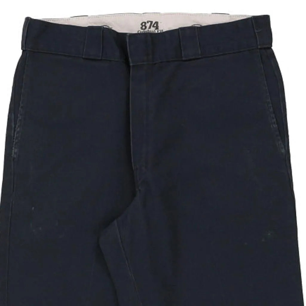 874 Dickies Trousers - 32W 29L Navy Cotton Blend