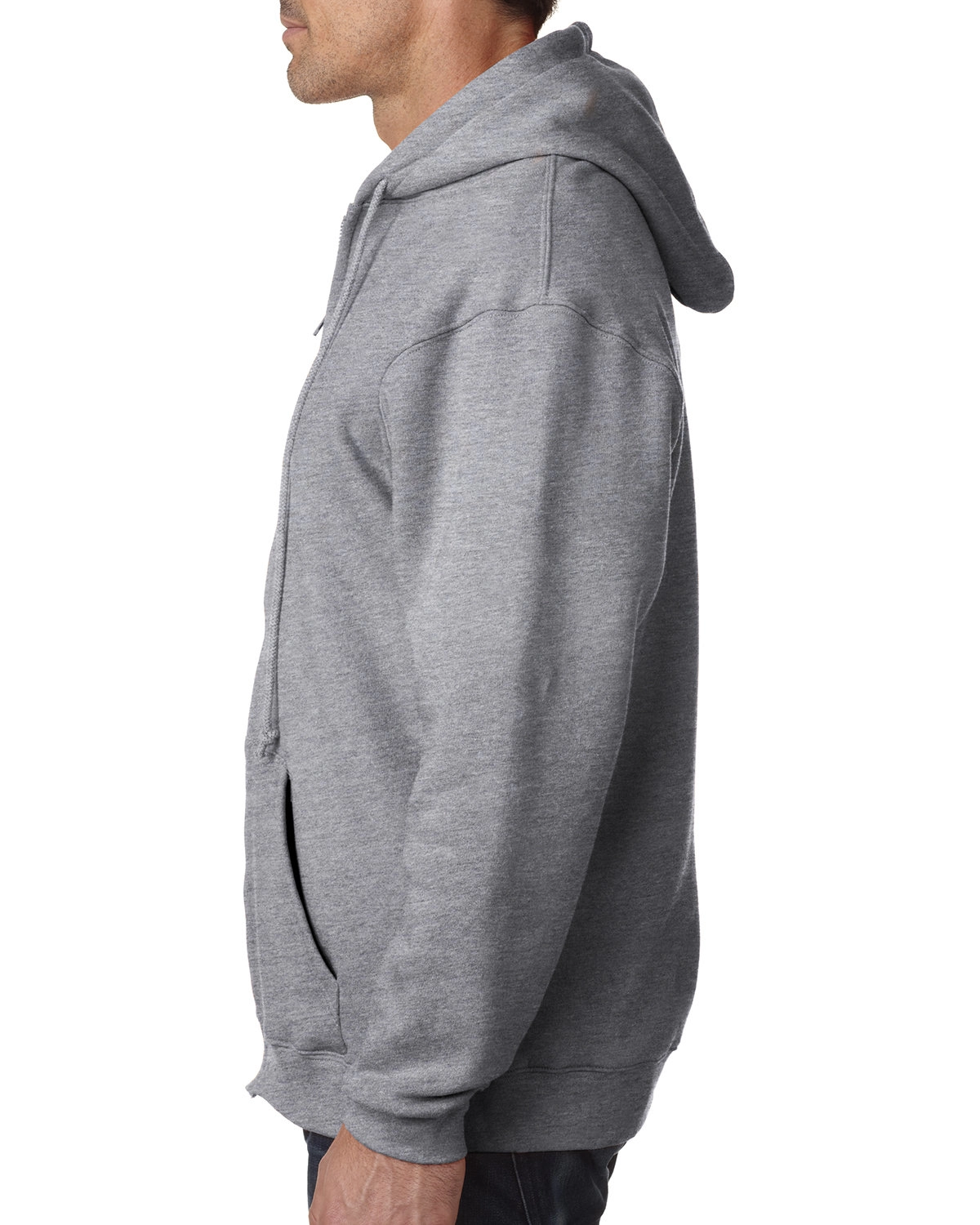 900 Bayside Adult Hooded Full-Zip Blended Fleece SKU: 900