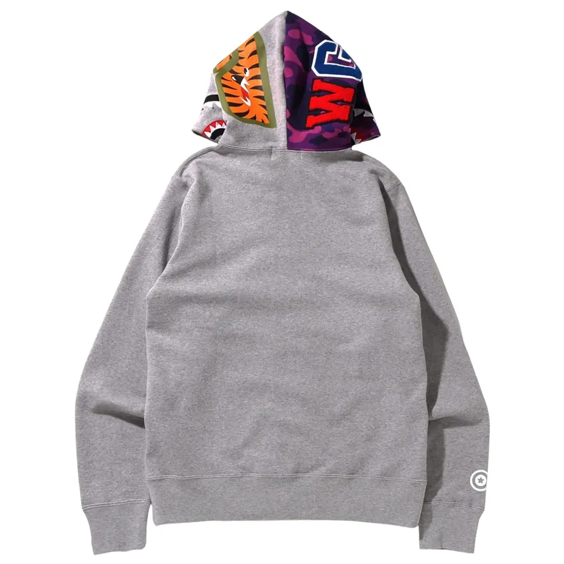 A Bathing Ape Men Color Camo Shark Full Zip Hoodie (gray)