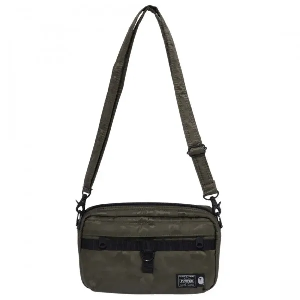 A Bathing Ape Porter Solid Camo Shoulder Bag (olive / olive drab)