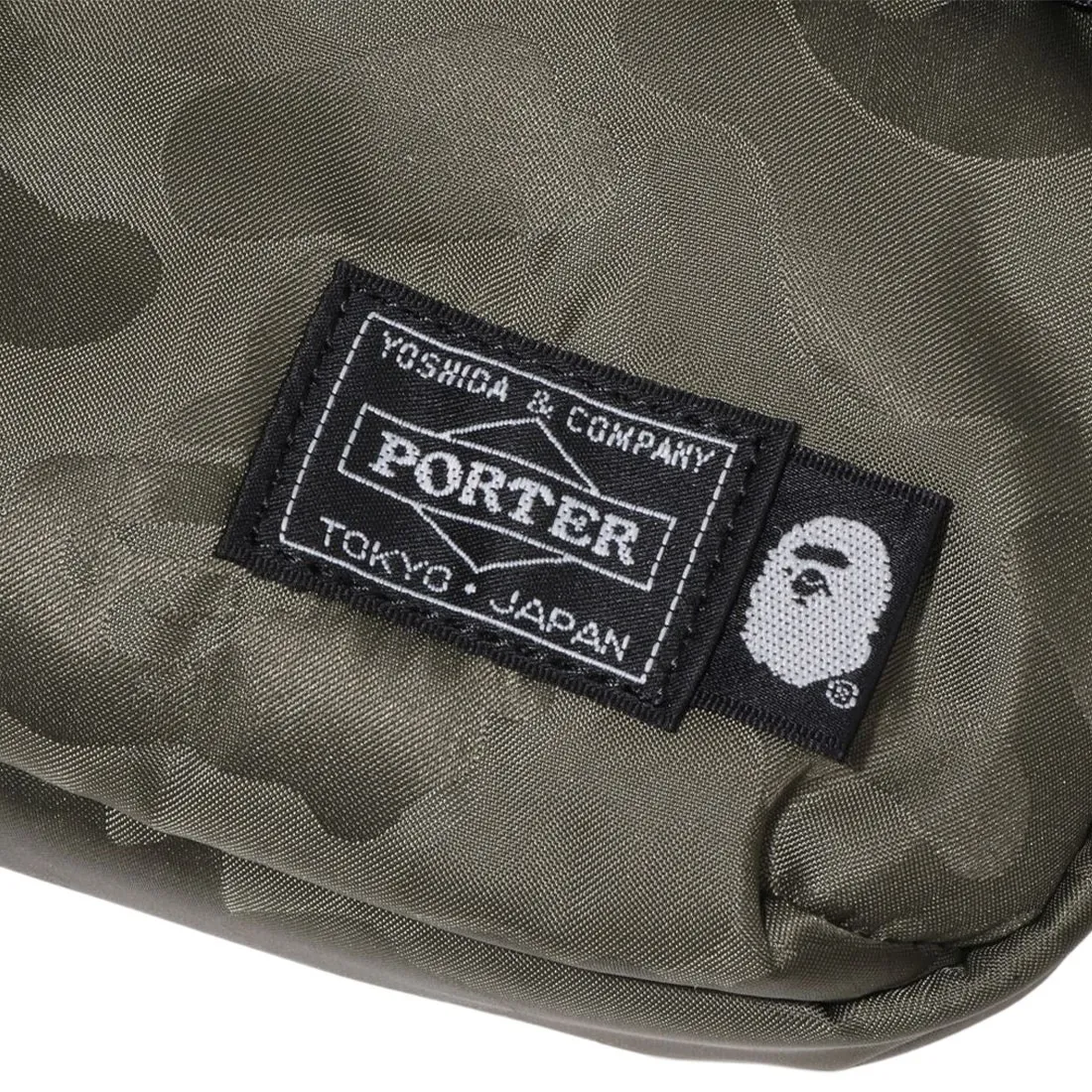 A Bathing Ape Porter Solid Camo Shoulder Bag (olive / olive drab)