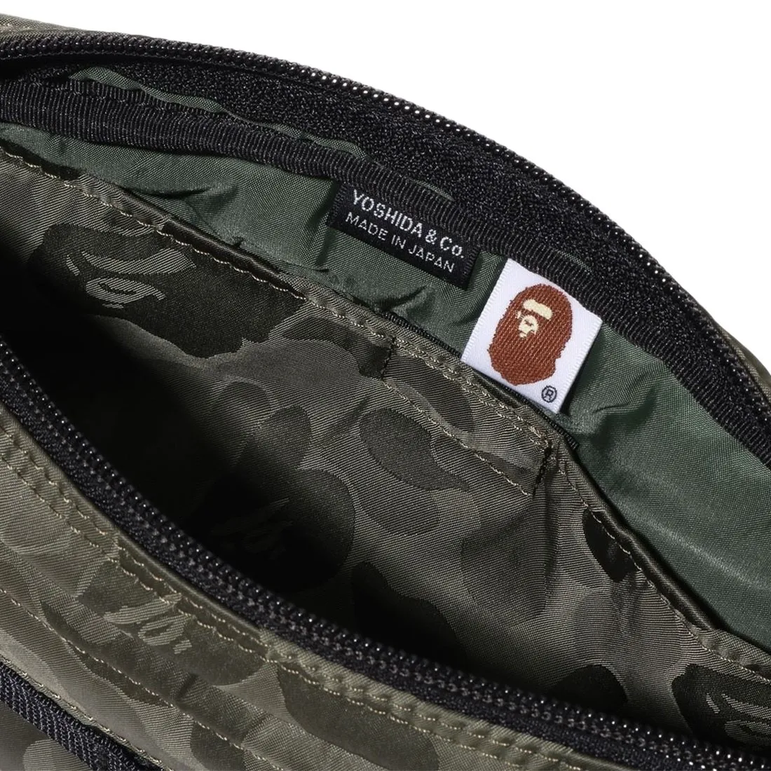 A Bathing Ape Porter Solid Camo Shoulder Bag (olive / olive drab)