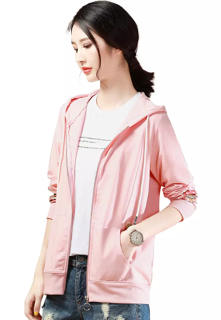 A-IN GIRLS Fresh Patterned Hooded Jacket