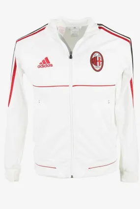 Adidas A.C. Milan Track Top Jacket Boys Full Zip 90s White Size 13-14 Y - Pepper Tree London