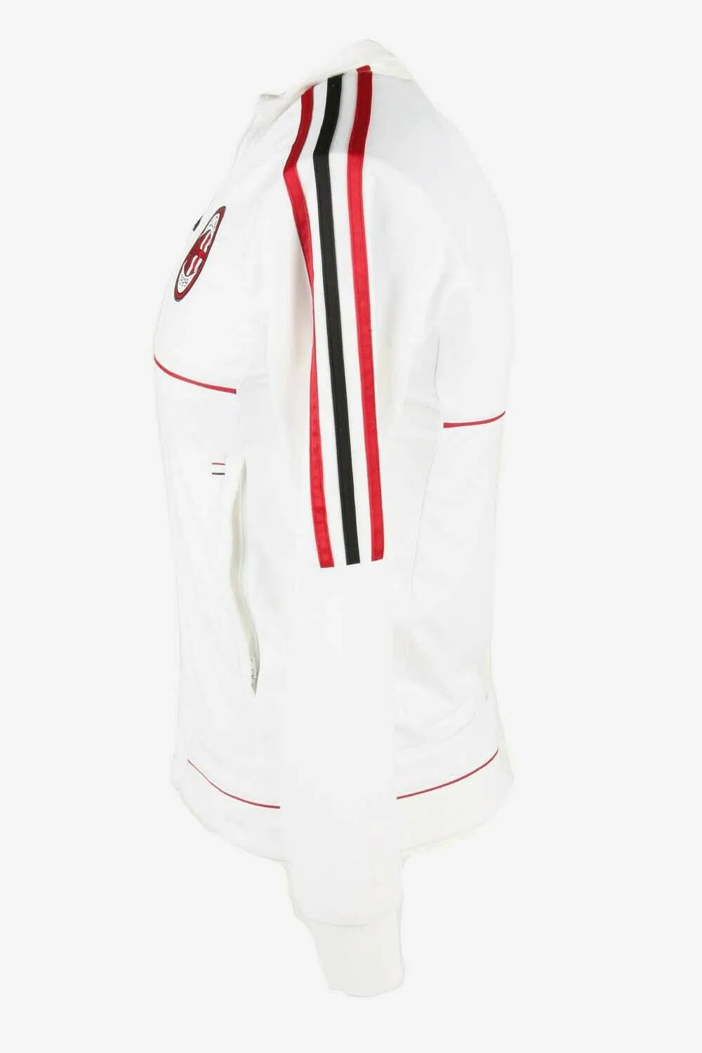 Adidas A.C. Milan Track Top Jacket Boys Full Zip 90s White Size 13-14 Y - Pepper Tree London