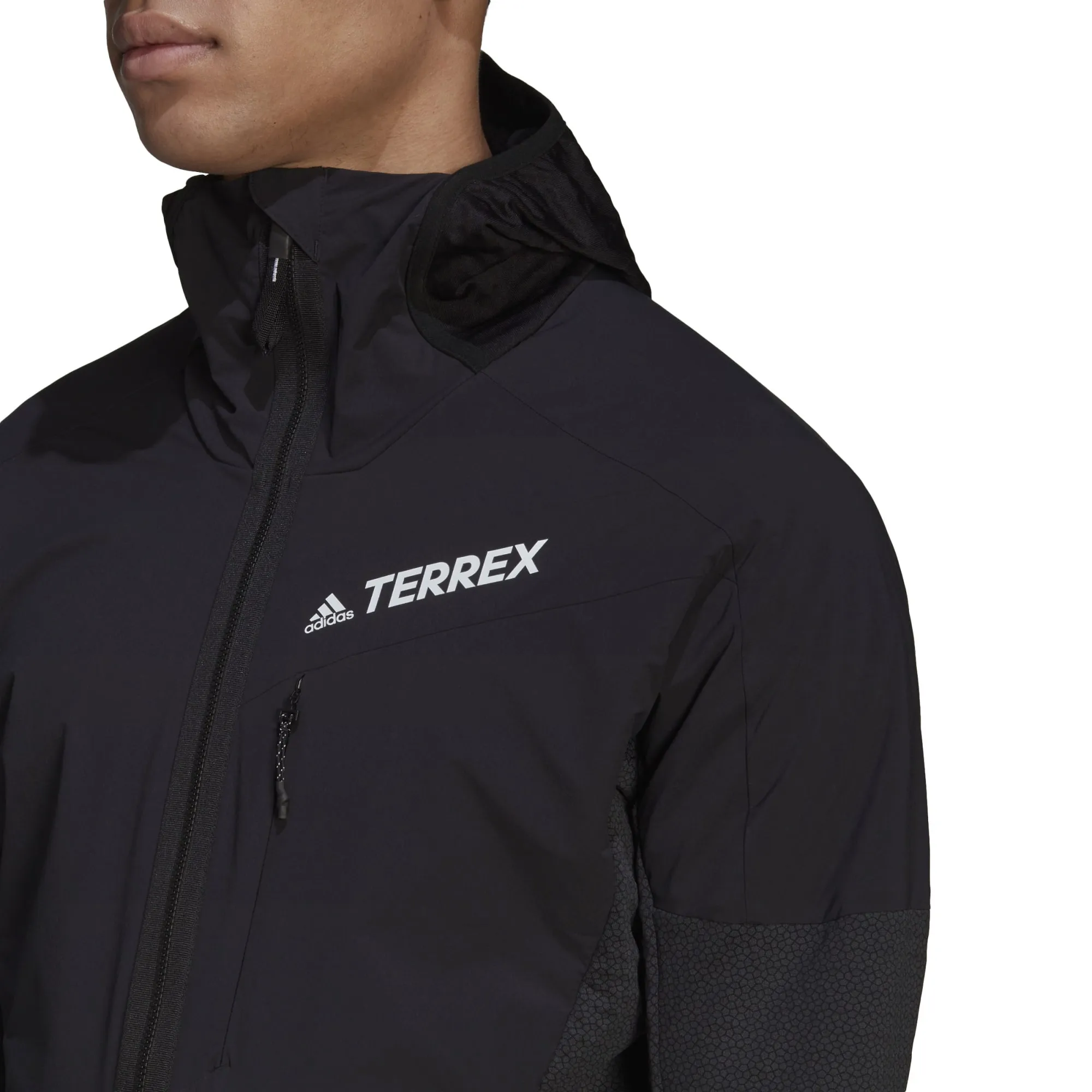 Adidas Men's Techrock Flooce Wind Hooded Jacket Shoblu/Black | Buy Adidas Men's Techrock Flooce Wind Hooded Jacket Sho