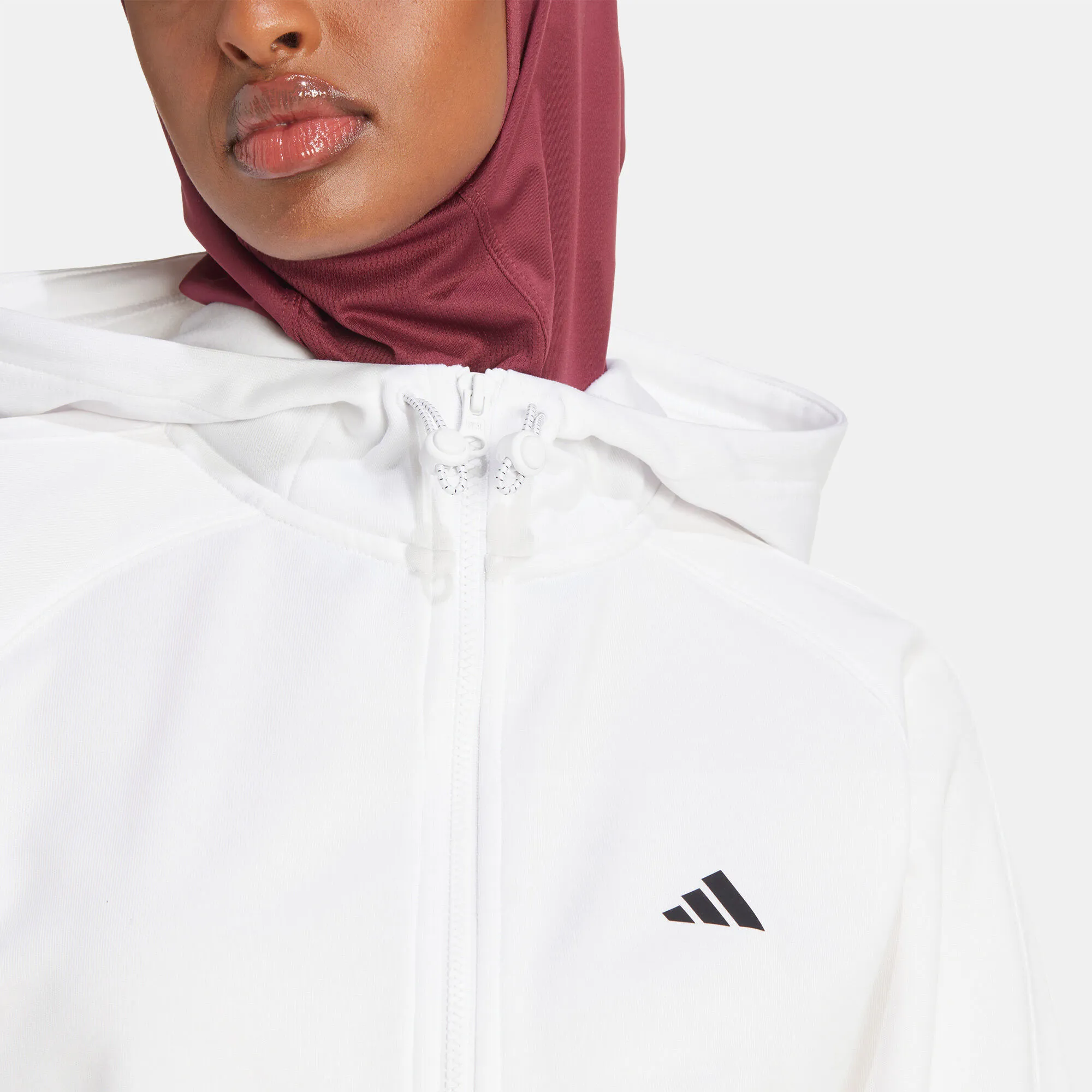 adidas Women's Game and Go Fleece Full-Zip Training Hoodie