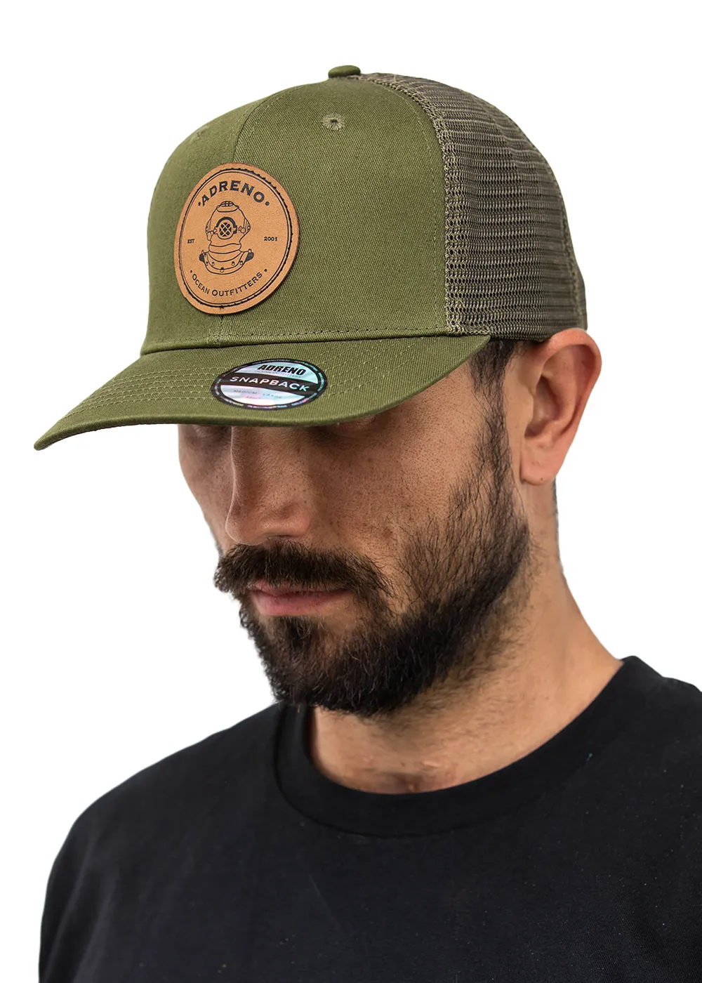 Adreno Surge Trucker Cap - Leather Helmet Badge