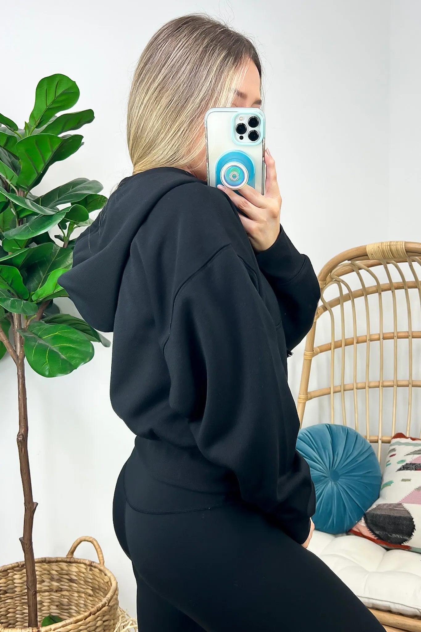 Adrinah Fleece Cropped Hoodie - FINAL SALE