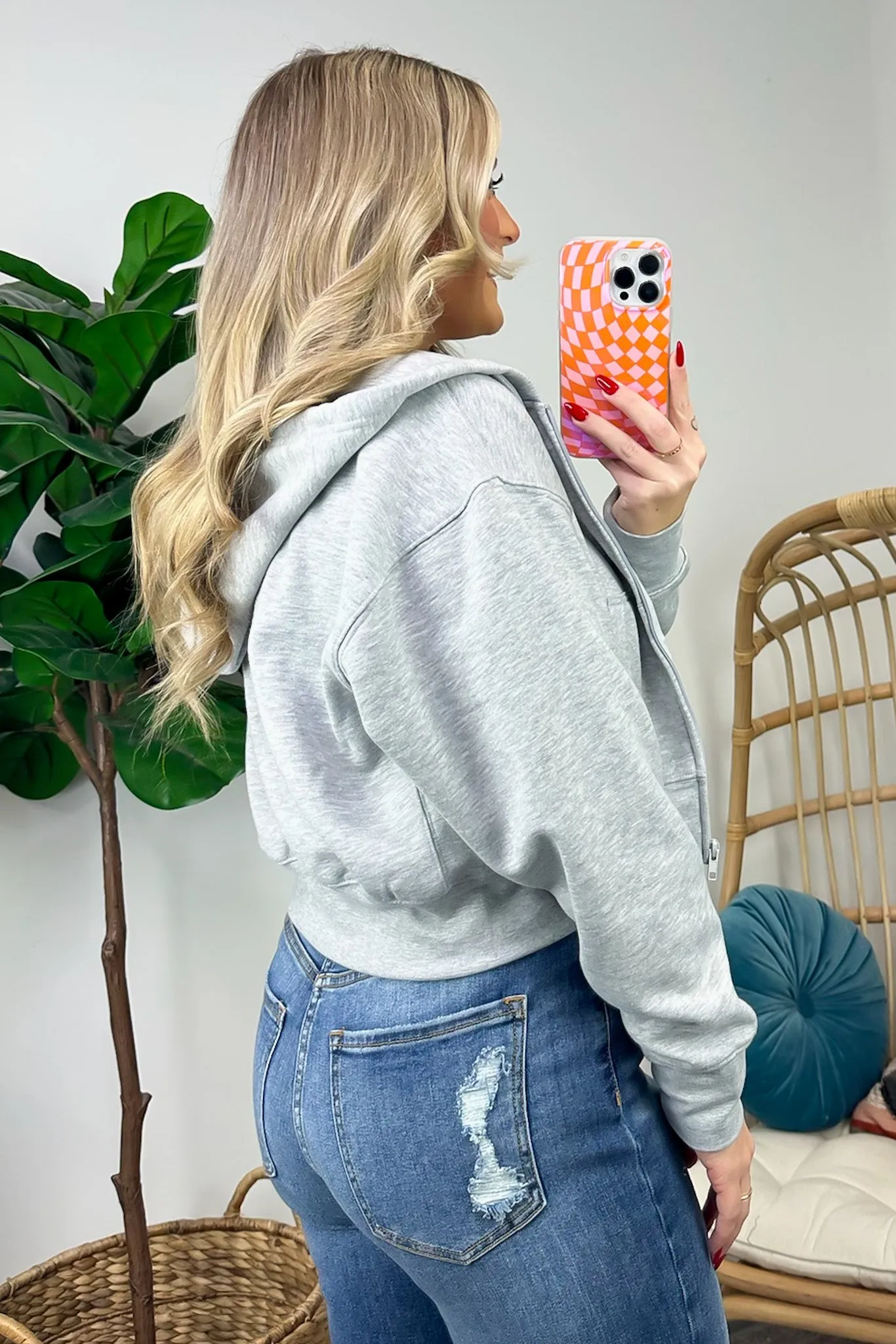 Adrinah Fleece Cropped Hoodie - FINAL SALE