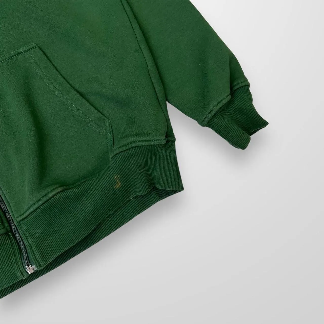 ADWYSD Zip Up Hoodie In Green W/ Embroidered Back Hit