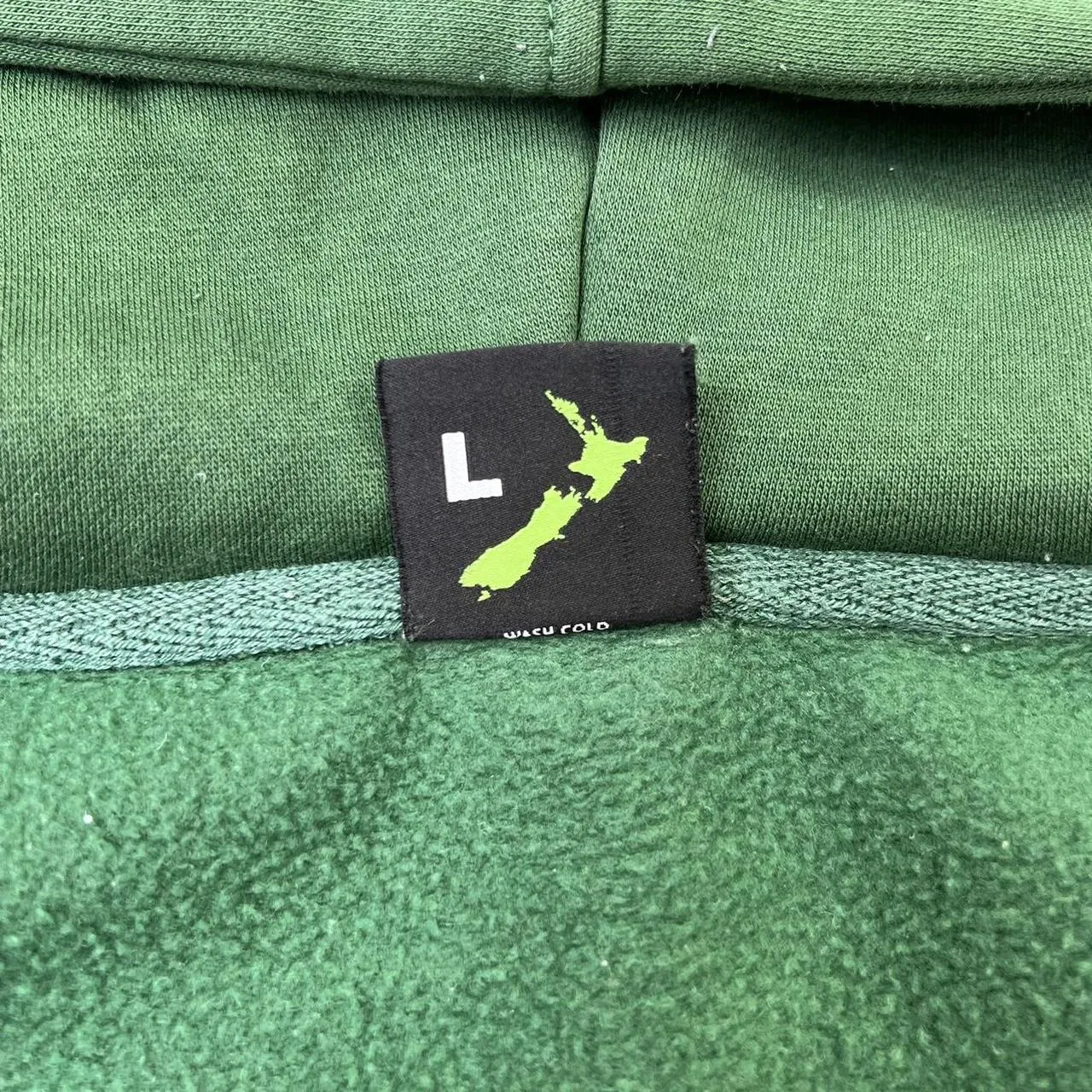 ADWYSD Zip Up Hoodie In Green W/ Embroidered Back Hit