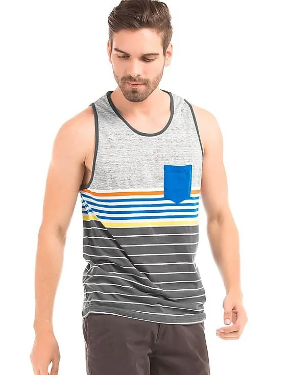 Aeropostale Patch Pocket Striped Tank