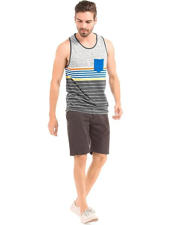 Aeropostale Patch Pocket Striped Tank