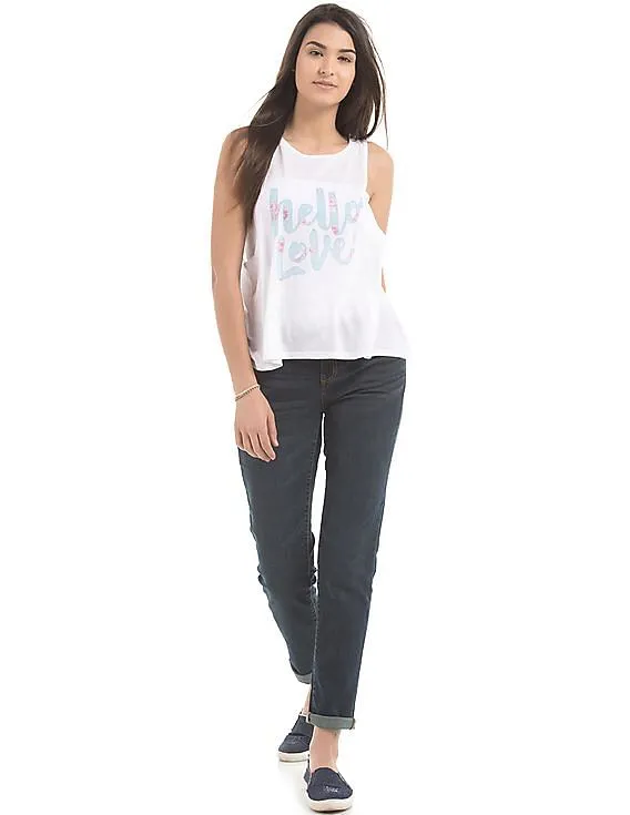 Aeropostale Printed Front Tank Top