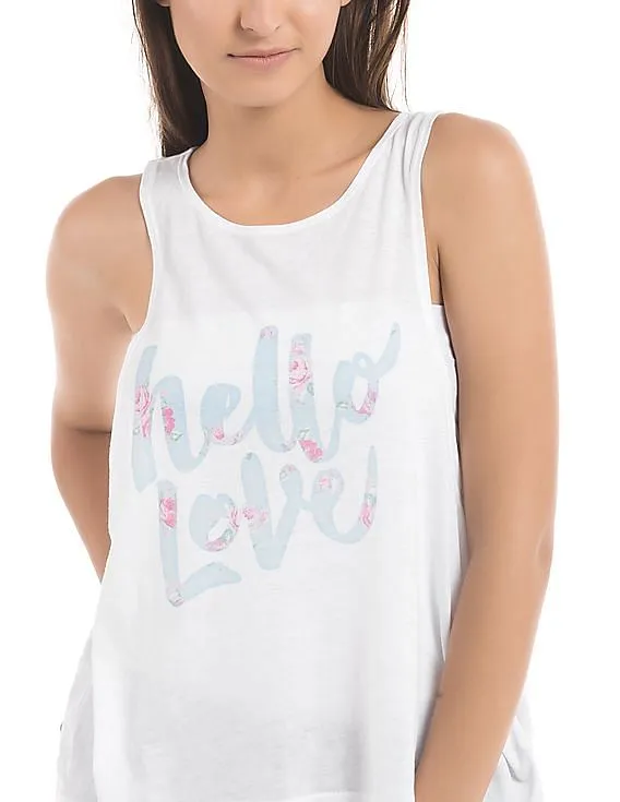 Aeropostale Printed Front Tank Top