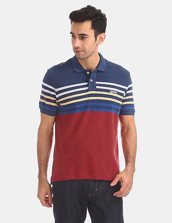 Aeropostale Regular Fit Striped Polo Shirt