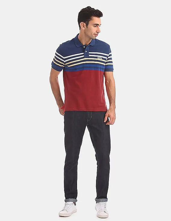 Aeropostale Regular Fit Striped Polo Shirt