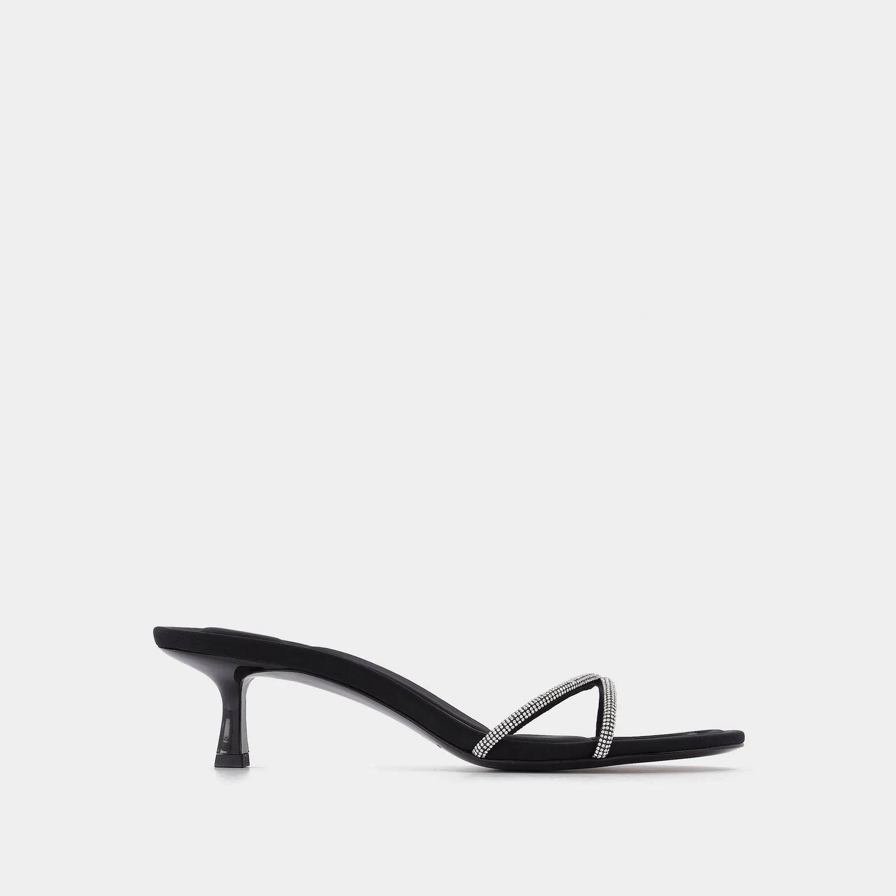 Alexander Wang  Dahlia 50 Sandals in Crystal / Black Leather