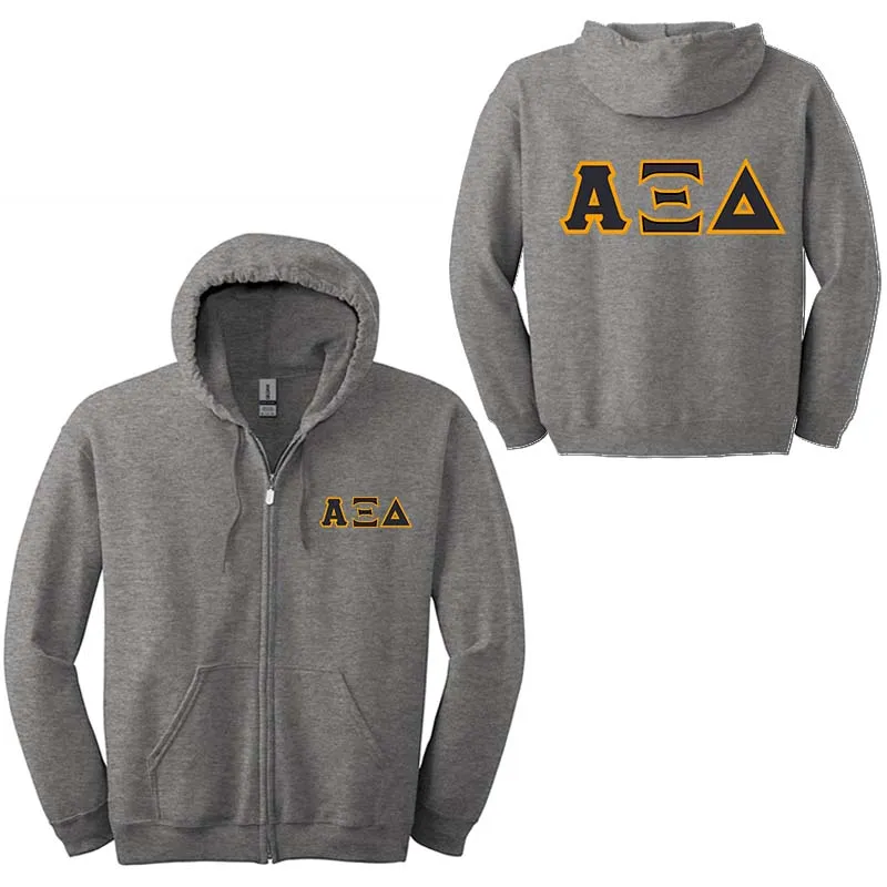 Alpha Xi Delta Sorority Full-Zip Hoodie - G186 - TWILL