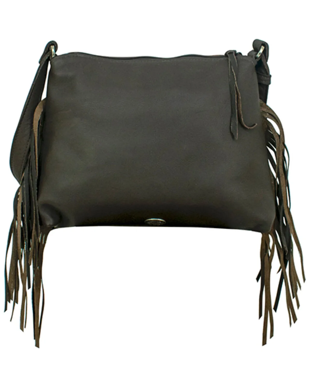 American West Women's Southwestern Tapestry Fringe Shoulder Bag