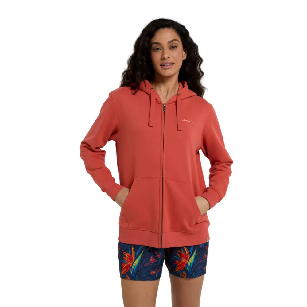 Animal - Womens/Ladies Maya Back Print Natural Full Zip Hoodie