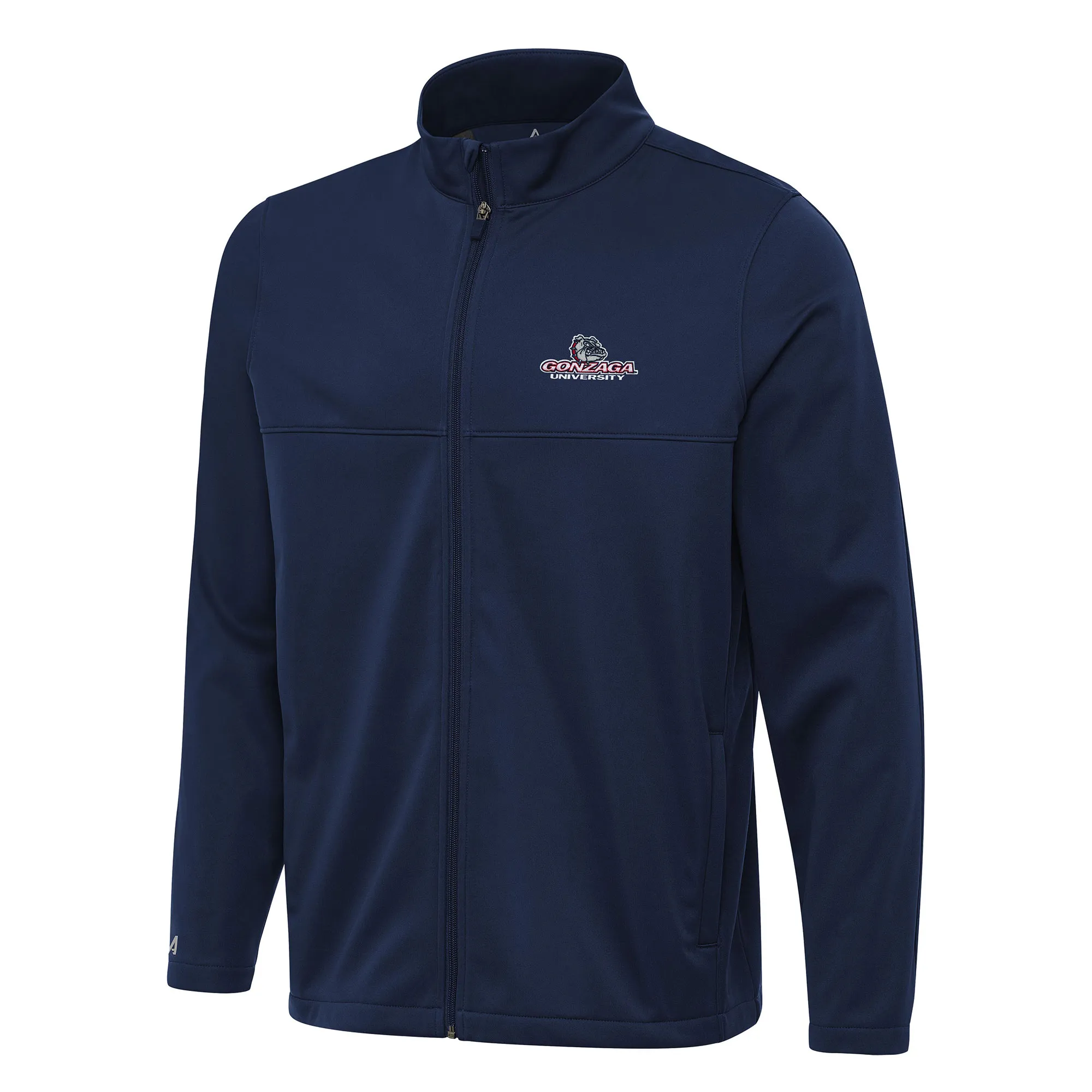 Antigua Gonzaga Bulldogs Navy Links 2 Full-Zip Golf Jacket