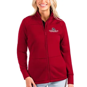 Antigua Gonzaga Bulldogs Women's Red Links Full-Zip Raglan Golf Jacket