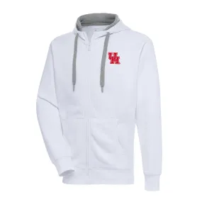 Antigua Houston Cougars White Big & Tall Victory Full-Zip Hoodie Jacket