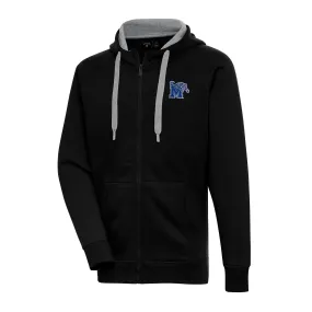 Antigua Memphis Tigers Black Big & Tall Victory Full-Zip Hoodie Jacket