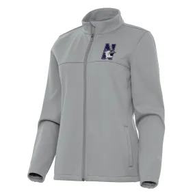 Antigua Northwestern Wildcats Women's  Gray Links 2 Full-Zip Golf Jacket