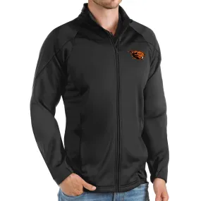 Antigua Oregon State Beavers Black Links Full-Zip Golf Jacket