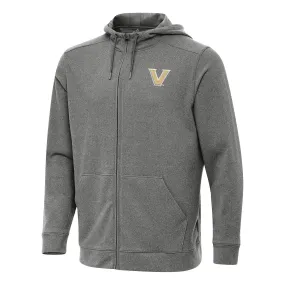 Antigua Vanderbilt Commodores Heather Charcoal Effortless Full-Zip Hoodie Jacket