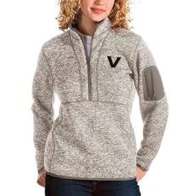 Antigua Vanderbilt Commodores Women's Oatmeal Fortune Half-Zip Pullover Jacket