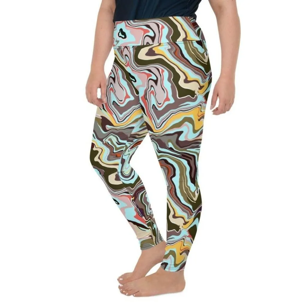 Aqua Marble Plus Size Leggings