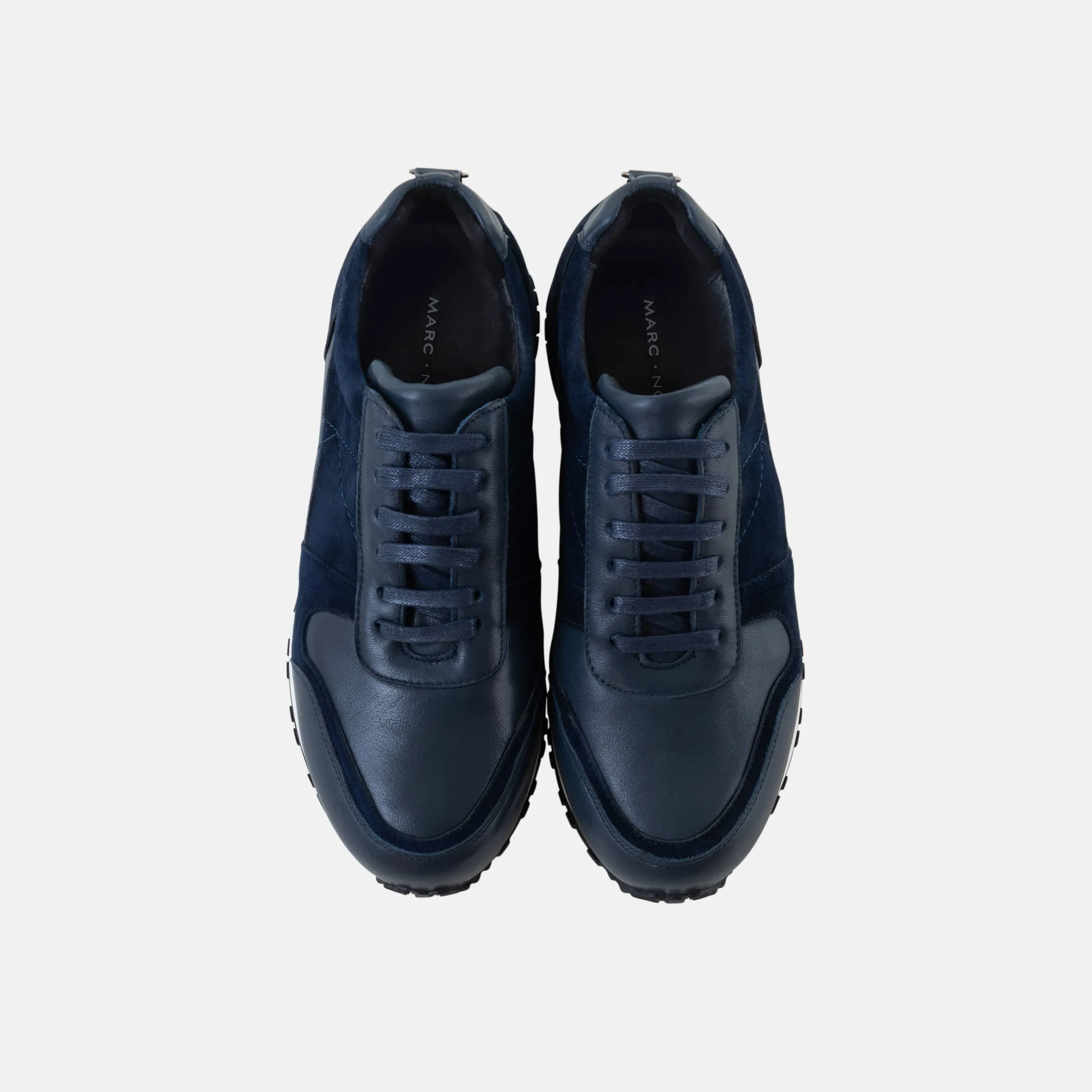 Ash Navy Leather Trainers