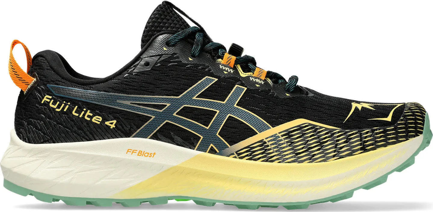 Asics Men's Fuji Lite 4 Black/Magnetic Blue | Buy Asics Men's Fuji Lite 4 Black/Magnetic Blue here | Outnorth