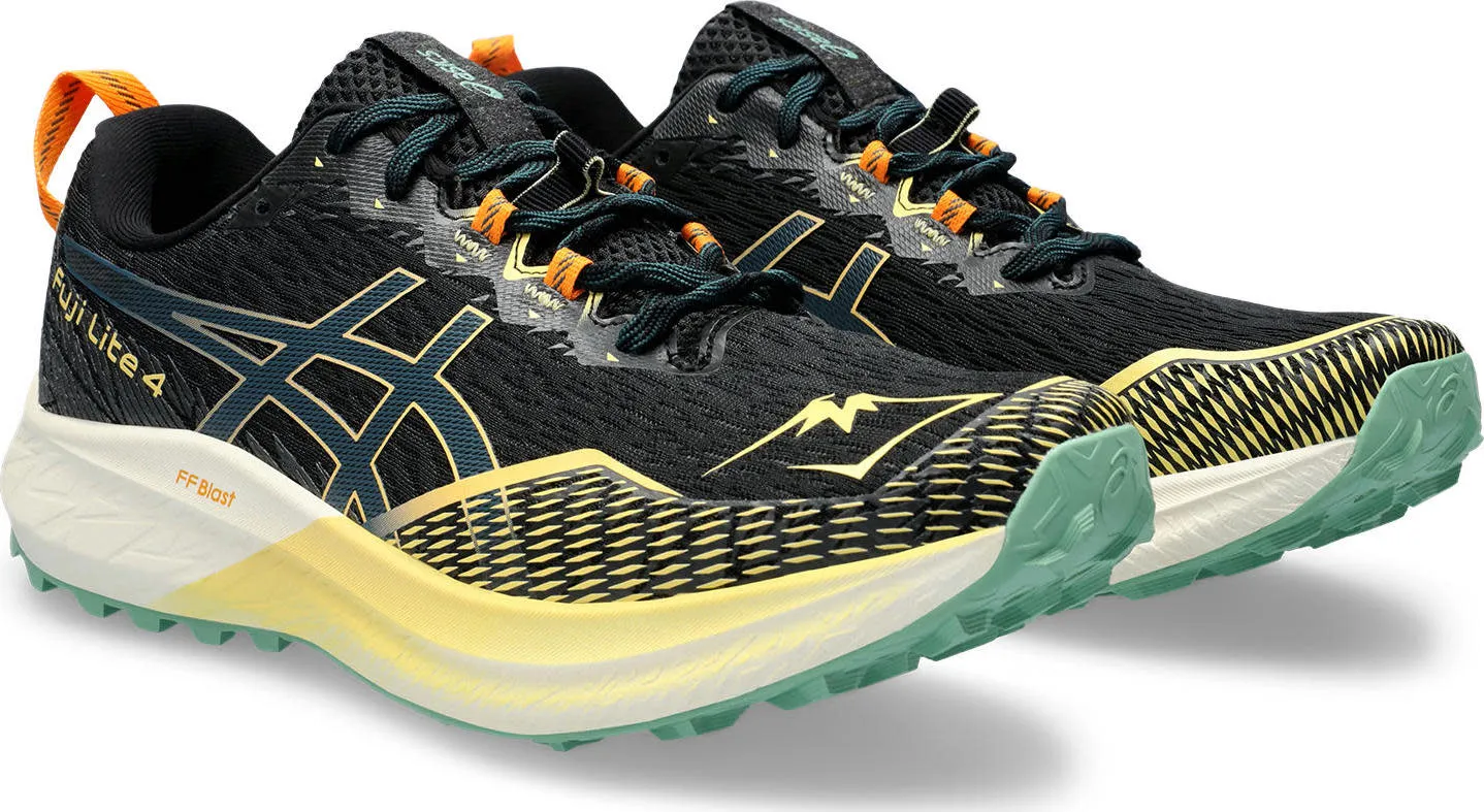 Asics Men's Fuji Lite 4 Black/Magnetic Blue | Buy Asics Men's Fuji Lite 4 Black/Magnetic Blue here | Outnorth