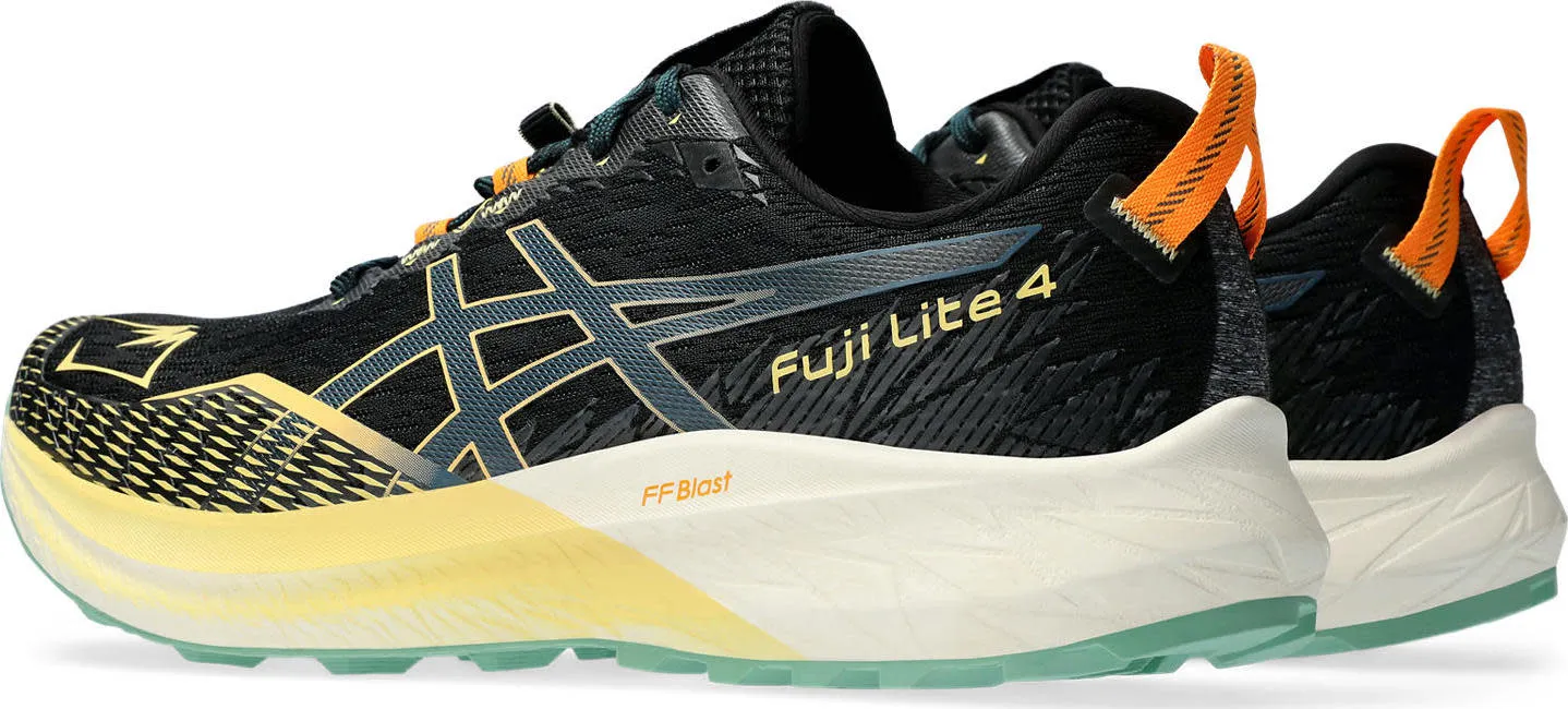 Asics Men's Fuji Lite 4 Black/Magnetic Blue | Buy Asics Men's Fuji Lite 4 Black/Magnetic Blue here | Outnorth