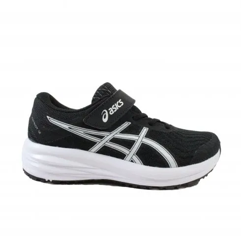 Asics PATRIOT 12 PS | Black/White | Childrens Running Trainers