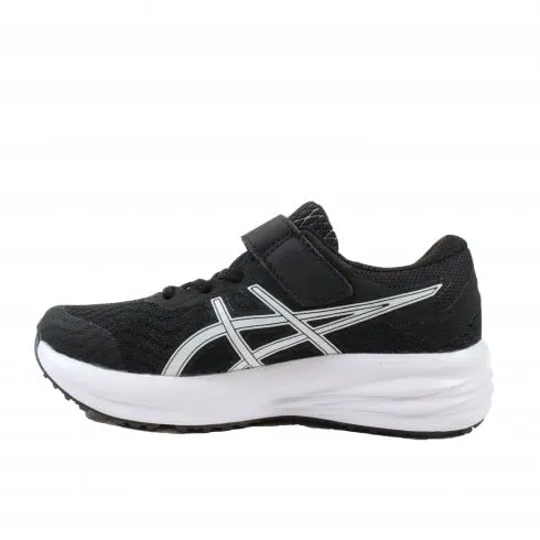 Asics PATRIOT 12 PS | Black/White | Childrens Running Trainers