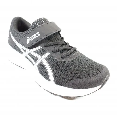 Asics PATRIOT 12 PS | Black/White | Childrens Running Trainers