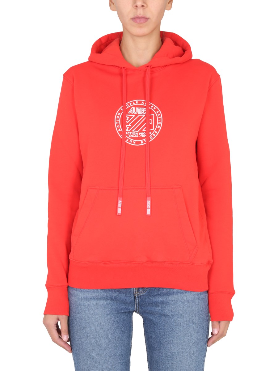 AUTRY    COTTON HOODIE WITH LOGO