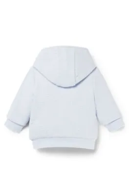 Baby cotton-blend hoodie with all-over logos